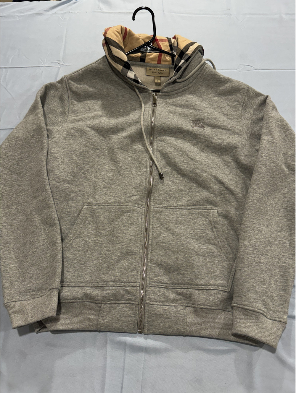 Burberry gray zip hoodie